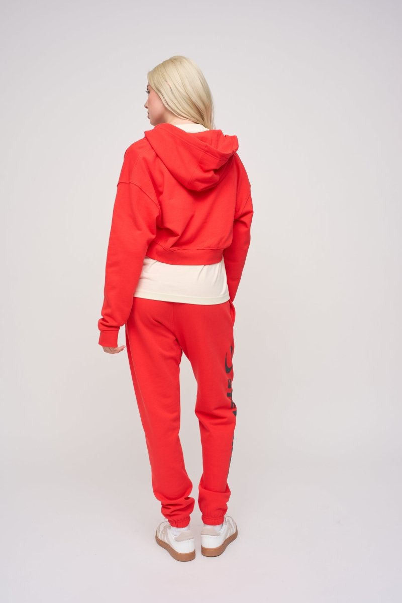 Cropped Zip Hoodie · Orbit · Red - STEWARDS - 1018-PRD-204-XS