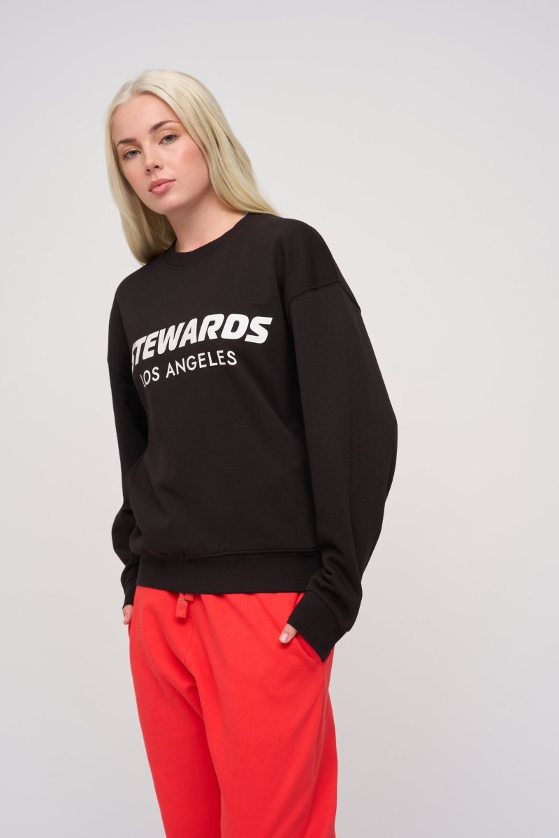 Oversized Sweatshirt · Stewards LA · Black - STEWARDS - 1004-MET-112-XS
